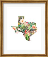 Texas Floral Collage III Fine Art Print