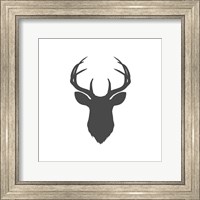 Charcoal Deer Head Fine Art Print