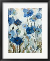 Abstracted Floral in Blue III Fine Art Print