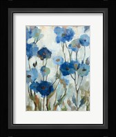Abstracted Floral in Blue III Framed Print