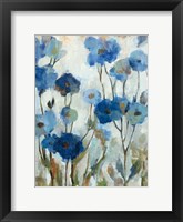 Abstracted Floral in Blue III Fine Art Print