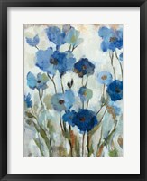 Abstracted Floral in Blue II Fine Art Print
