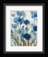 Abstracted Floral in Blue II Fine Art Print