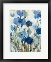 Abstracted Floral in Blue II Fine Art Print