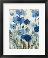Abstracted Floral in Blue II Fine Art Print