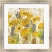 Floating Yellow Flowers V Fine Art Print