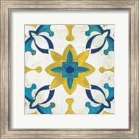 Andalucia Tiles D Blue and Yellow Fine Art Print