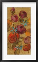 Pressed Flowers II on Gold Framed Print