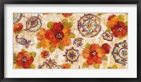 Hibiscus and Mandala Flowers Fine Art Print