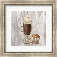 Coffee Time V on Wood Fine Art Print