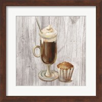Coffee Time V on Wood Fine Art Print