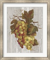 Autumn Grapes IV on Wood Fine Art Print