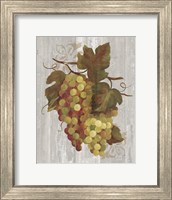 Autumn Grapes IV on Wood Fine Art Print