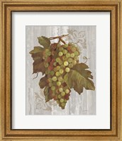 Autumn Grapes II on Wood Fine Art Print