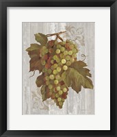 Autumn Grapes II on Wood Fine Art Print