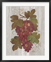 Autumn Grapes I on Wood Fine Art Print