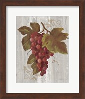 Autumn Grapes III on Wood Fine Art Print