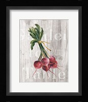 Market Vegetables III on Wood Framed Print