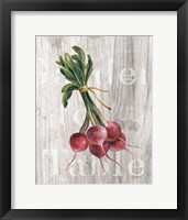 Market Vegetables III on Wood Framed Print