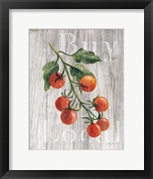 Market Vegetables IV on Wood Framed Print
