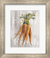 Market Vegetables I on Wood Fine Art Print