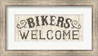 Flea Market Road Sign Bikers Welcome Fine Art Print