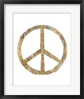 Gilded Hipster Peace Framed Print