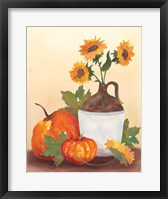 Watercolor Harvest Sunflower I Fine Art Print