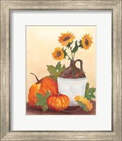 Watercolor Harvest Sunflower I Fine Art Print