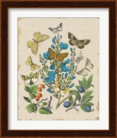 Butterfly Bouquet II Linen Fine Art Print