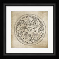 Rosette II Neutral Framed Print