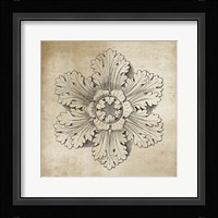 Rosette V Neutral Framed Print