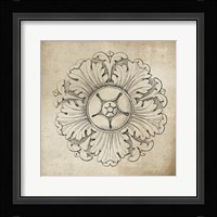 Rosette VI Neutral Framed Print