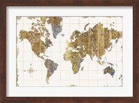 Gilded Map Linen Fine Art Print