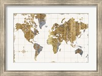 Gilded Map Linen Fine Art Print