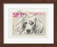 Poland Stamp IV on White Fine Art Print