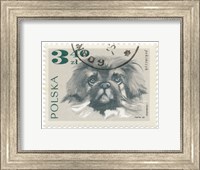 Poland Stamp III on White Fine Art Print