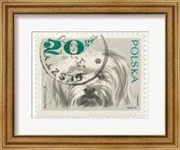 Poland Stamp II on White Fine Art Print