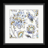 Ceylon Gardens III Black and Gold Framed Print