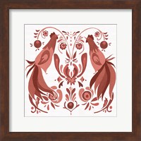 Americana Roosters III Red Fine Art Print