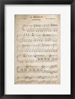 Sheet of Music II Framed Print