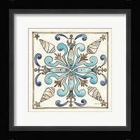Coastal Breeze Tile IV Framed Print