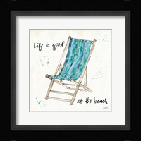 Beach Divas VII Aqua Framed Print