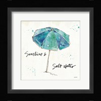 Beach Divas IX Aqua Framed Print