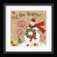 Sweet Snowmen III Framed Print