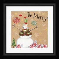 Sweet Snowmen IV Framed Print