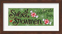 Sweet Snowmen Sign II Fine Art Print