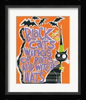 Bats and Black Cats II Framed Print
