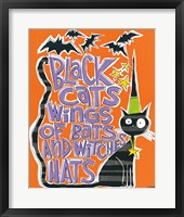 Bats and Black Cats II Framed Print