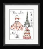 Fashion Week I on White Framed Print